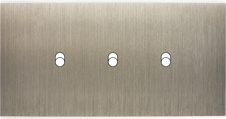 MODELEC - Façade Confidence Laiton Acier Double Horizontale 3 Basculeurs