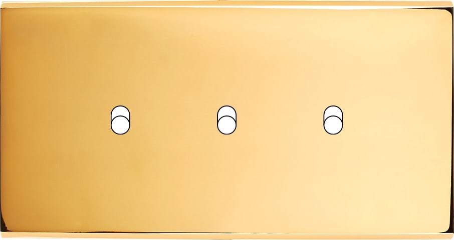 MODELEC - Façade Confidence Laiton Or Miroir Double Horizontale 3 Basculeurs