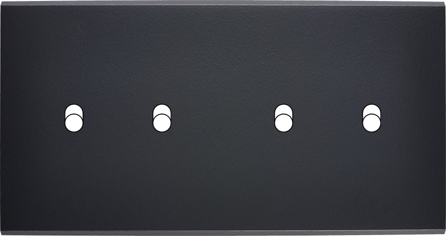 MODELEC - Façade Confidence Laiton Noir Double Horizontale 4 Basculeurs