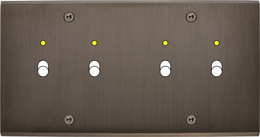 MODELEC - Façade Confidence Laiton Canon De Fusil Double Horizontale B2+Led B2+Led à Vis