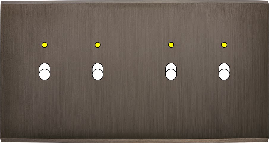 MODELEC - Façade Confidence Laiton Canon De Fusil Double Horizontale B2+Led B2+Led Magnet