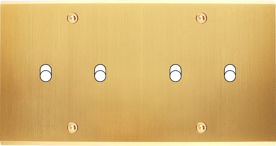 MODELEC - Façade Confidence Laiton Satine Double Horizontale B2 B2 à Vis