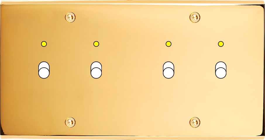 MODELEC - Façade Confidence Laiton Or Miroir Double Horizontale B2+Led B2+Led à Vis