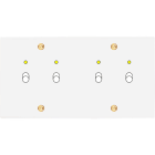 MODELEC - Façade Confidence Laiton Blanc Email Double Horizontale B2+Led B2+Led à Vis