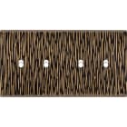 MODELEC - Façade Fascination Laiton Fauve Double Horizontale 4 Basculeurs