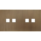 MODELEC - Façade Empreintes PLAN Vieux Bronze Double Horizontale 2 boutons 2 boutons M