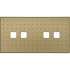MODELEC - Façade Empreintes POINT Laiton Satiné Double Horizontale 2 boutons 2 boutons M