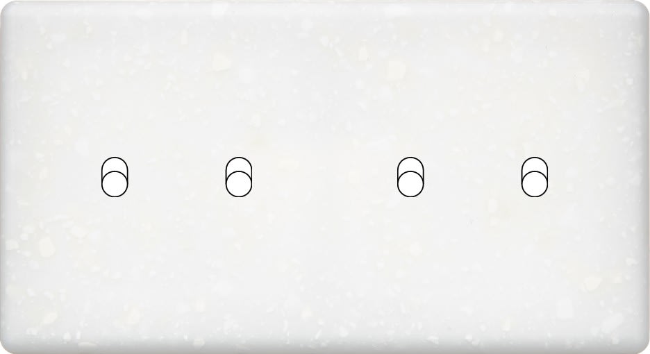 MODELEC - Façade Hitera Terrazzo Blanc Double Horizontale B2 B2