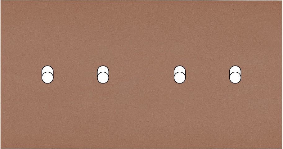 MODELEC - Façade Désir Moka Mat Double Horizontale B2 B2