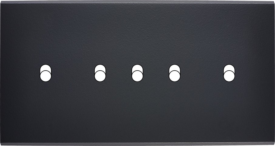 MODELEC - Façade Confidence Laiton Noir Double Horizontale 5 Basculeurs