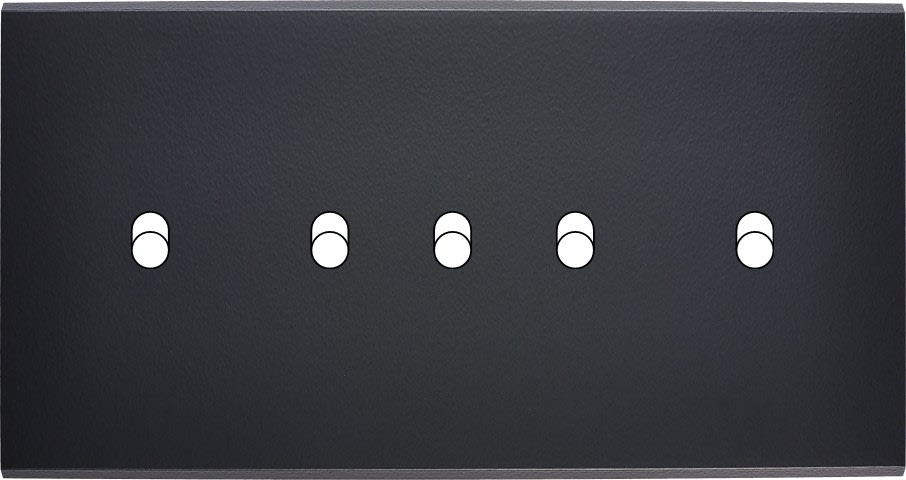 MODELEC - Façade Confidence Laiton Noir Double Horizontale 5 Basculeurs