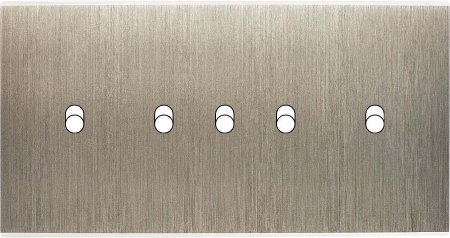 MODELEC - Façade Confidence Laiton Acier Double Horizontale 5 Basculeurs