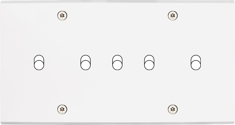 MODELEC - Façade Confidence Laiton Blanc Mat Double Horizontale B5 à Vis