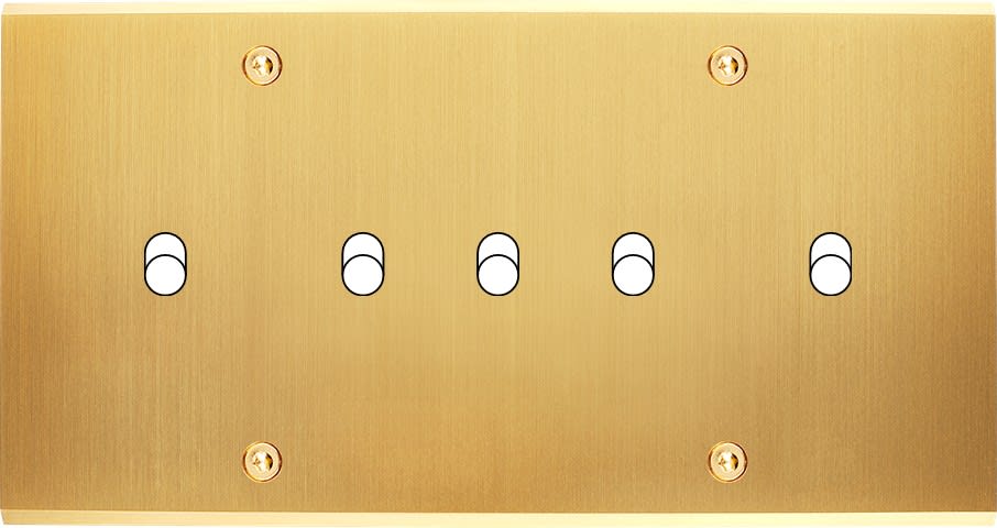 MODELEC - Façade Confidence Laiton Satine Double Horizontale B5 à Vis