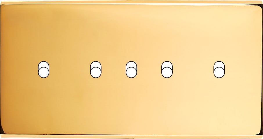 MODELEC - Façade Confidence Laiton Or Miroir Double Horizontale 5 Basculeurs