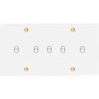 MODELEC - Façade Confidence Laiton Blanc Email Double Horizontale B5 à Vis