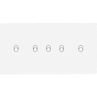 MODELEC - Façade Confidence Laiton Blanc Email Double Horizontale 5 Basculeurs