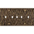 MODELEC - Façade Fascination Laiton Fauve Double Horizontale B5 à Vis