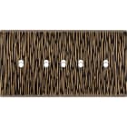 MODELEC - Façade Fascination Laiton Fauve Double Horizontale 5 Basculeurs