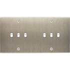 MODELEC - Façade Confidence Laiton Acier Brosse Double Horizontale B3 B3 à Vis