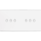 MODELEC - Façade Confidence Laiton Blanc Double Horizontale 6 Basculeurs