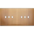 MODELEC - Façade Confidence Laiton Vieux Bronze Double Horizontale 6 Basculeurs
