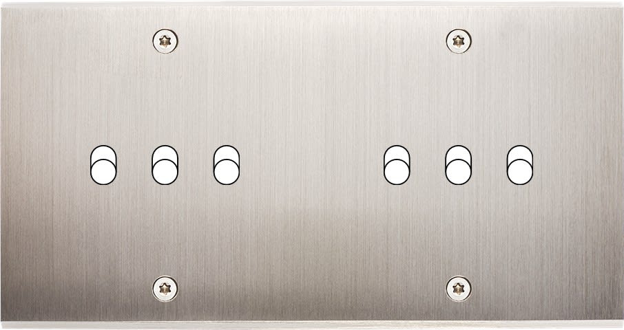 MODELEC - Façade Confidence Laiton Nickel Satine Double Horizontale B3 B3 à Vis