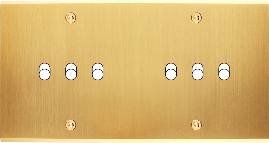 MODELEC - Façade Confidence Laiton Satine Double Horizontale B3 B3 à Vis