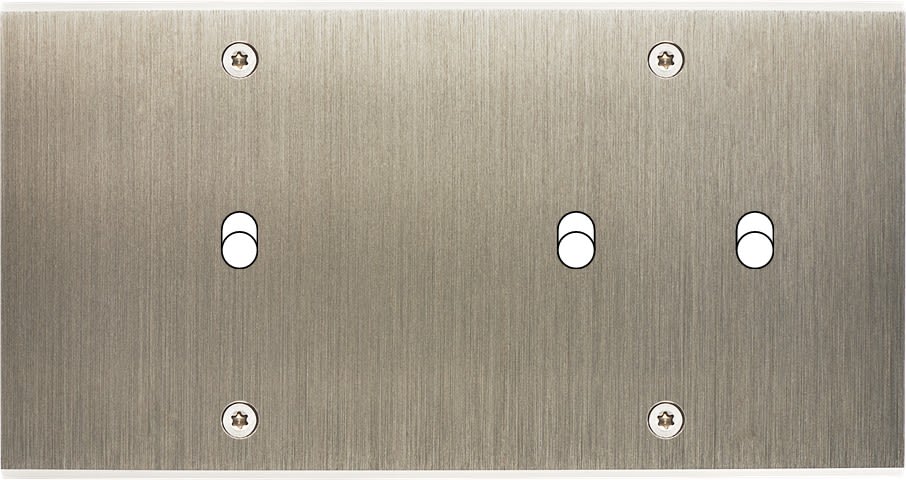 MODELEC - Façade Confidence Laiton Acier Brosse Double Horizontale B1 B2 à Vis