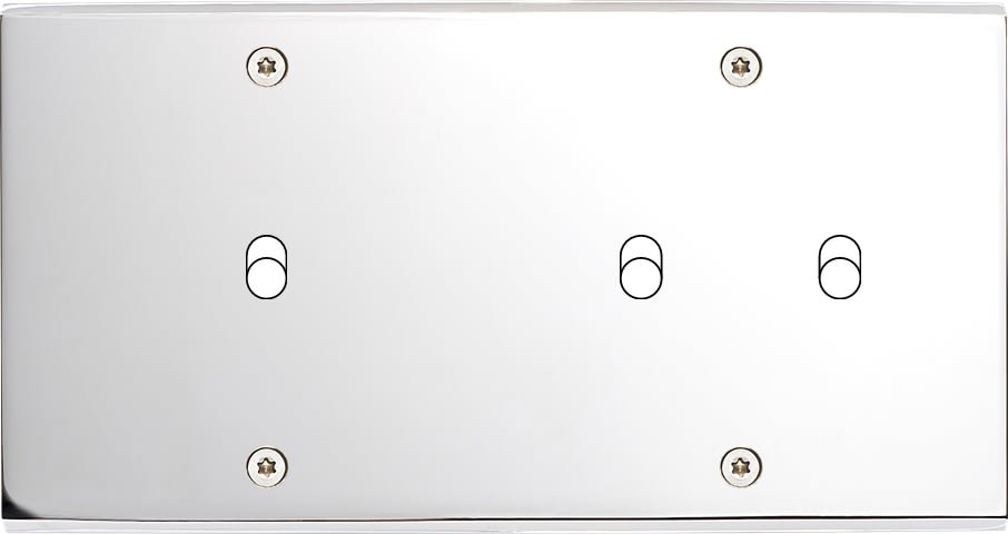 MODELEC - Façade Confidence Laiton Chrome Double Horizontale B1 B2 à Vis