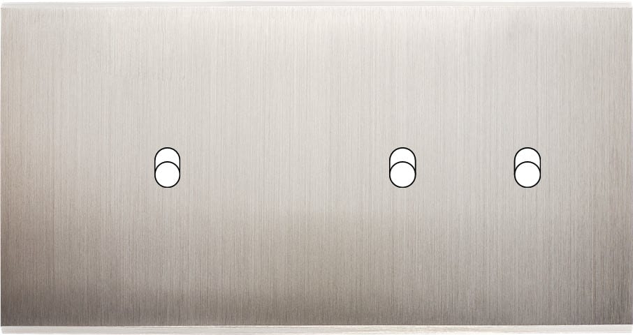 MODELEC - Façade Confidence Laiton Nickel Sat Double Horizontale B1 B2