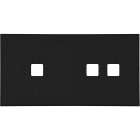 MODELEC - Façade Empreintes POINT Noir Double Horizontale 1 bouton 2 boutons M