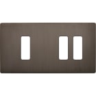 MODELEC - Façade "M" Laiton Canon De Fusil Double Horizontale 1 Bouton 2 Boutons magnétiq