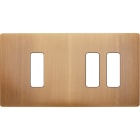 MODELEC - Façade "M" Laiton Vieux Bronze Double Horizontale 1 Bouton 2 Boutons magnétique