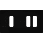 MODELEC - Façade "M" Noir Mat Double Horizontale 1 Bouton 2 Boutons magnétique