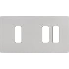 MODELEC - Façade "M" Nickel Sable Double Horizontale 1 Bouton 2 Boutons magnétique