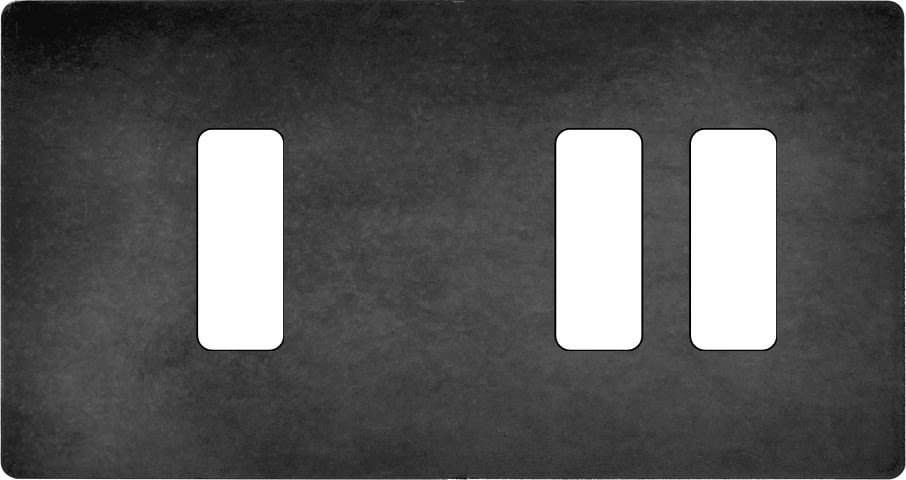 MODELEC - Façade "M" Acier Verni Double Horizontale 1 Bouton 2 Boutons magnétique