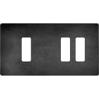 MODELEC - Façade "M" Acier Verni Double Horizontale 1 Bouton 2 Boutons magnétique