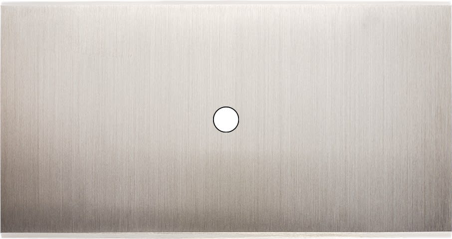 MODELEC - Façade Confidence Laiton Nickel Satine Double Horizontale 1 Push