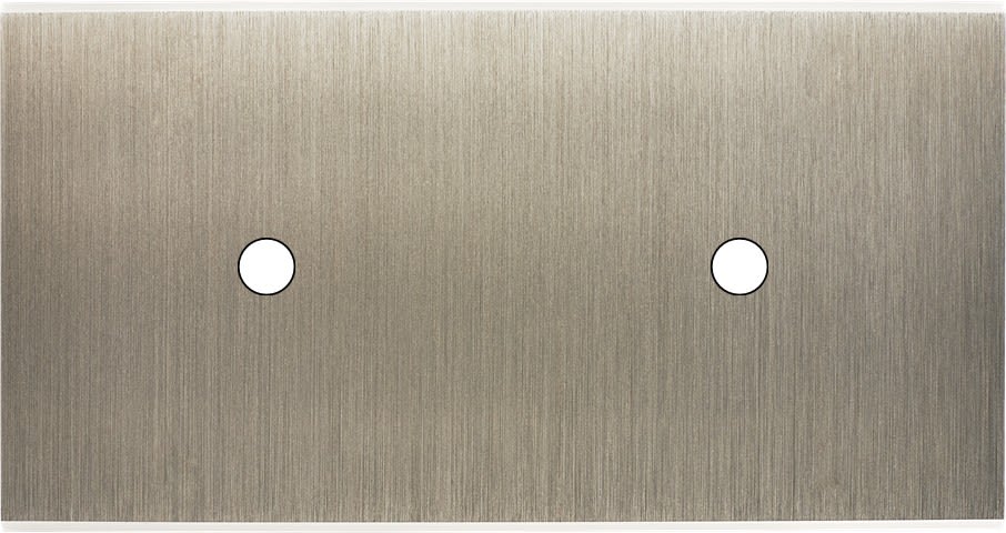 MODELEC - Façade Confidence Laiton Acier Double Horizontale 2 Push