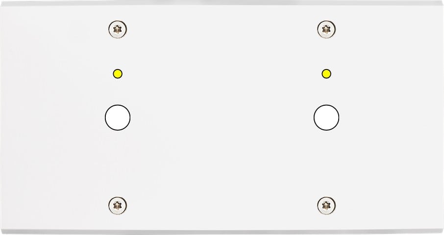 MODELEC - Façade Confidence Laiton Blanc Double Horizontale P1+Led P1+Led à Vis