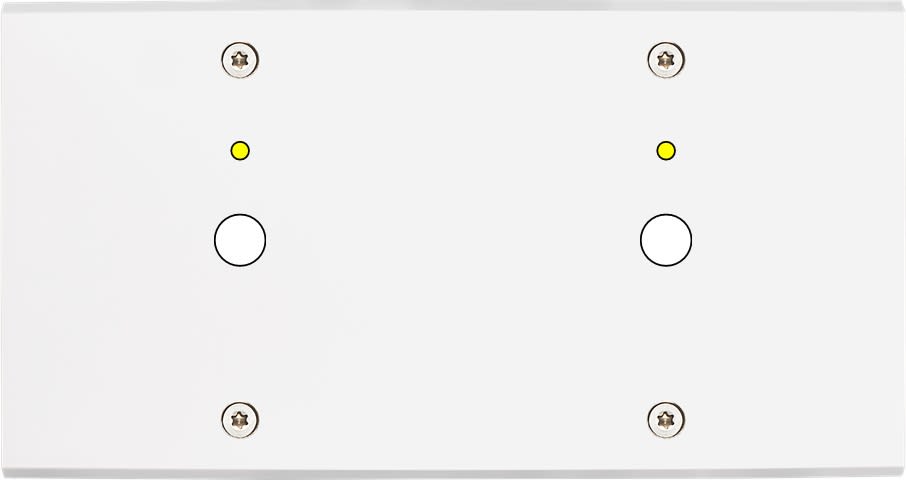 MODELEC - Façade Confidence Laiton Blanc Double Horizontale P1+Led P1+Led à Vis