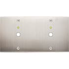 MODELEC - Façade Confidence Laiton Nickel Satine Double Horizontale P1+Led P1+Led à Vis