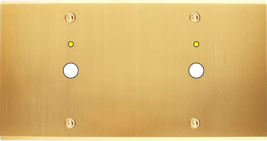 MODELEC - Façade Confidence Laiton Satine Double Horizontale P1+Led P1+Led à Vis