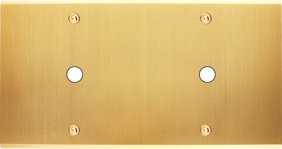 MODELEC - Façade Confidence Laiton Satine Double Horizontale P1 P1 à Vis