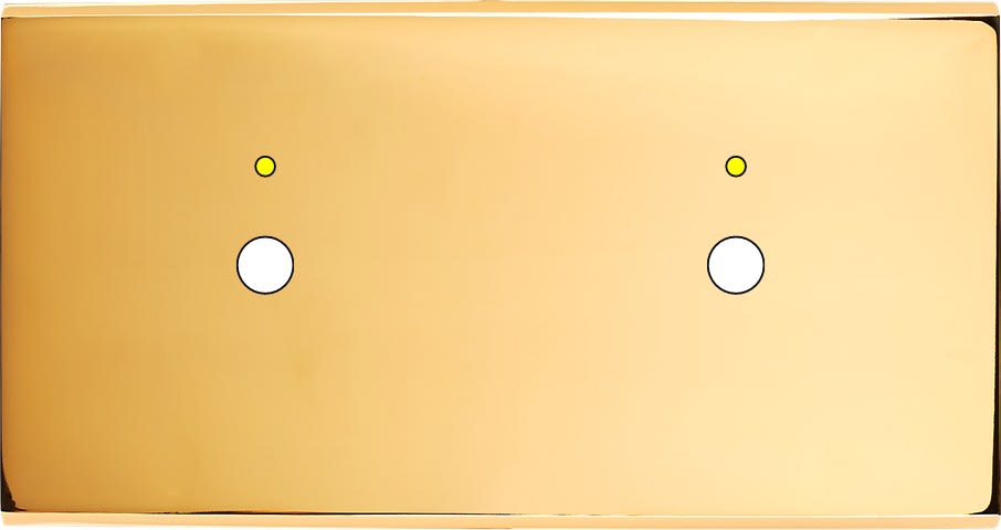 MODELEC - Façade Confidence Laiton Or Miroir Double Horizontale P1+Led P1+Led Magnetique