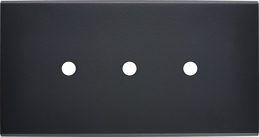 MODELEC - Façade Confidence Laiton Noir Double Horizontale 3 Push