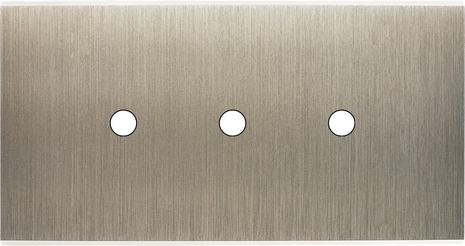 MODELEC - Façade Confidence Laiton Acier Double Horizontale 3 Push
