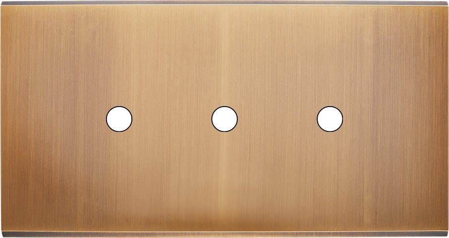 MODELEC - Façade Confidence Laiton Vieux Bronze Double Horizontale 3 Push
