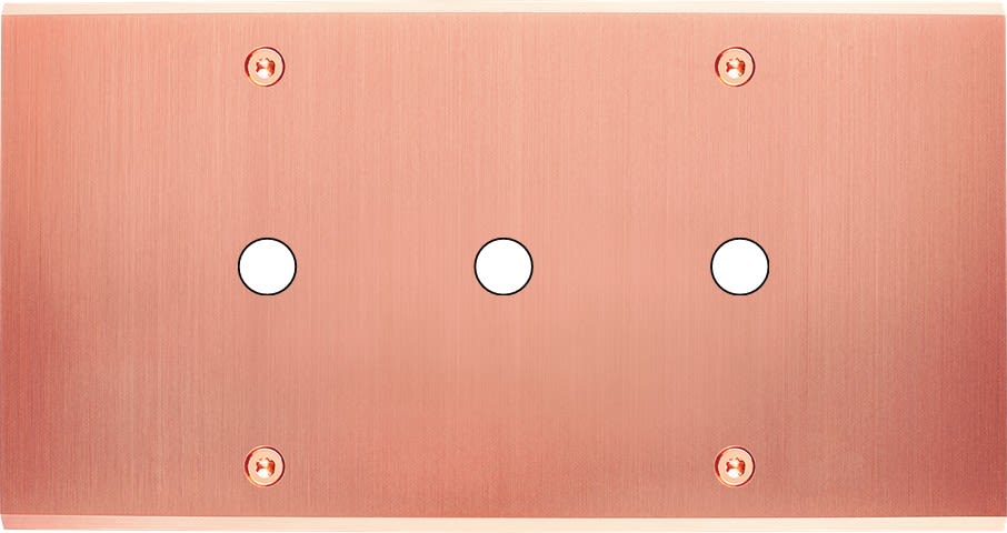 MODELEC - Façade Confidence Laiton Cuivre Satine Double Horizontale P3 à Vis